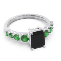 Pave Emerald Cut Vikara Ring