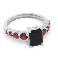 Pave Emerald Cut Vikara Ring