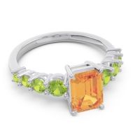 Pave Emerald Cut Vikara Ring