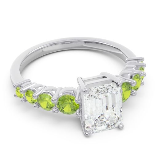 Pave Emerald Cut Vikara Ring