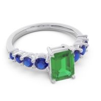 Pave Emerald Cut Vikara Ring