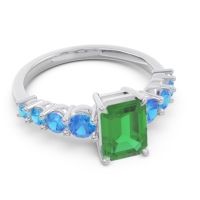 Pave Emerald Cut Vikara Ring