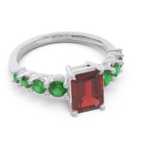 Pave Emerald Cut Vikara Ring
