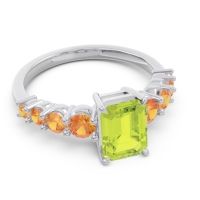 Pave Emerald Cut Vikara Ring