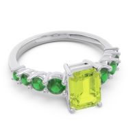 Pave Emerald Cut Vikara Ring