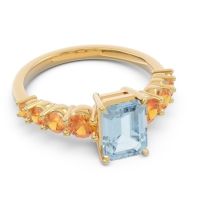 Pave Emerald Cut Vikara Ring