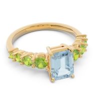 Pave Emerald Cut Vikara Ring