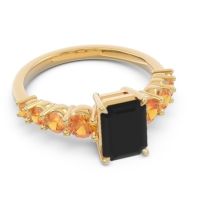 Pave Emerald Cut Vikara Ring