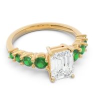 Pave Emerald Cut Vikara Ring