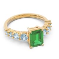 Pave Emerald Cut Vikara Ring