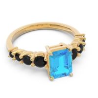 Pave Emerald Cut Vikara Ring