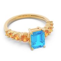 Pave Emerald Cut Vikara Ring