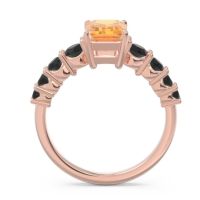 Pave Emerald Cut Vikara Ring