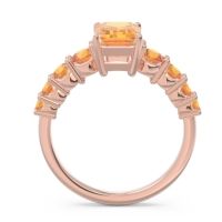 Pave Emerald Cut Vikara Ring