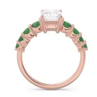 Pave Emerald Cut Vikara Ring