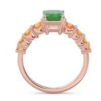 Pave Emerald Cut Vikara Ring
