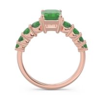 Pave Emerald Cut Vikara Ring