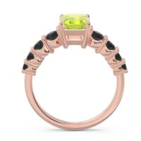 Pave Emerald Cut Vikara Ring