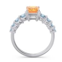 Pave Emerald Cut Vikara Ring