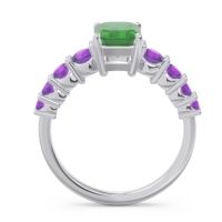Pave Emerald Cut Vikara Ring