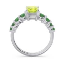 Pave Emerald Cut Vikara Ring