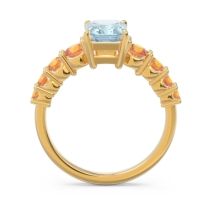 Pave Emerald Cut Vikara Ring