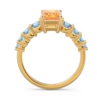Pave Emerald Cut Vikara Ring