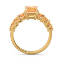 Pave Emerald Cut Vikara Ring