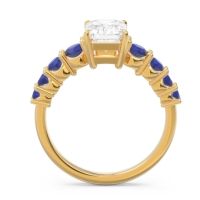Pave Emerald Cut Vikara Ring