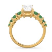 Pave Emerald Cut Vikara Ring