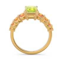 Pave Emerald Cut Vikara Ring