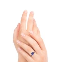 Pave Emerald Cut Vikara Ring