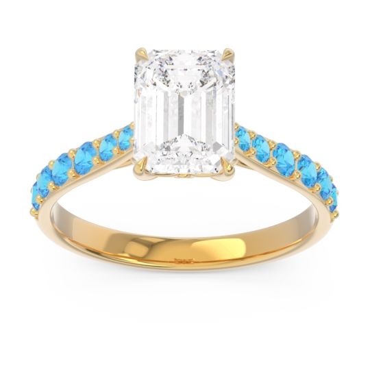 Pave Emerald Cut Nairjhara Ring
