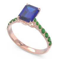 Pave Emerald Cut Nairjhara Ring