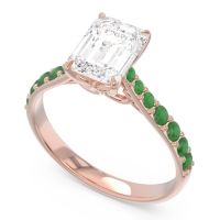 Pave Emerald Cut Nairjhara Ring