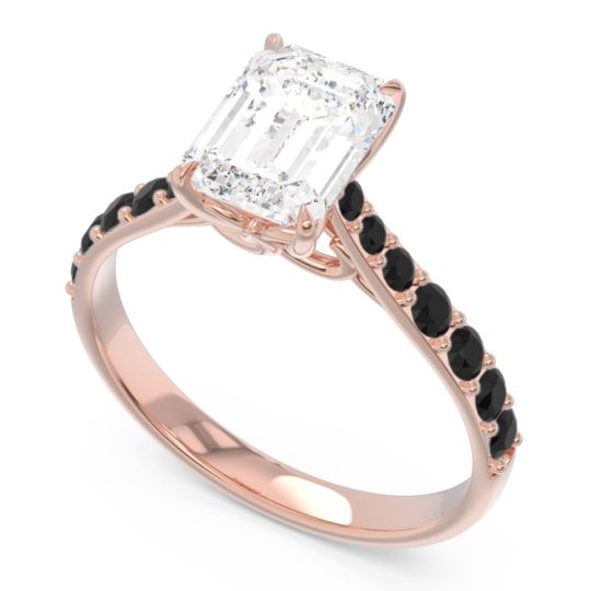 Pave Emerald Cut Nairjhara Ring
