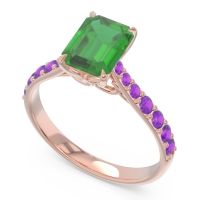 Pave Emerald Cut Nairjhara Ring