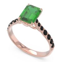 Pave Emerald Cut Nairjhara Ring