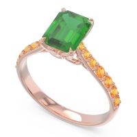 Pave Emerald Cut Nairjhara Ring