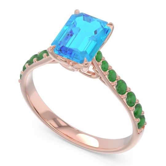 Pave Emerald Cut Nairjhara Ring