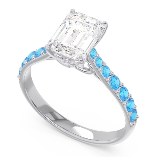 Pave Emerald Cut Nairjhara Ring