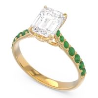 Pave Emerald Cut Nairjhara Ring