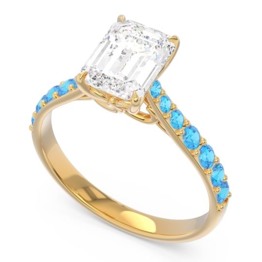 Pave Emerald Cut Nairjhara Ring