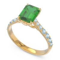 Pave Emerald Cut Nairjhara Ring
