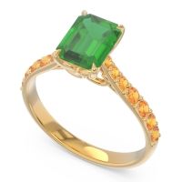 Pave Emerald Cut Nairjhara Ring