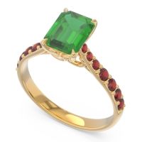 Pave Emerald Cut Nairjhara Ring