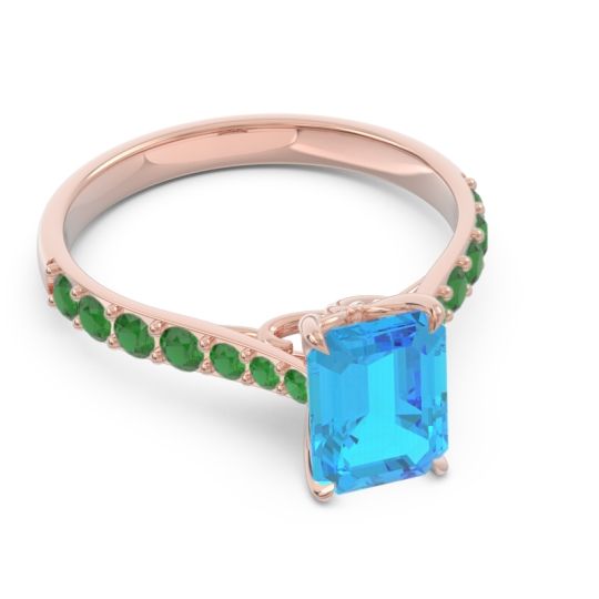 Pave Emerald Cut Nairjhara Ring
