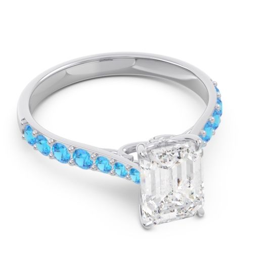 Pave Emerald Cut Nairjhara Ring