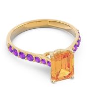Pave Emerald Cut Nairjhara Ring