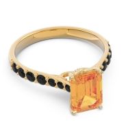 Pave Emerald Cut Nairjhara Ring